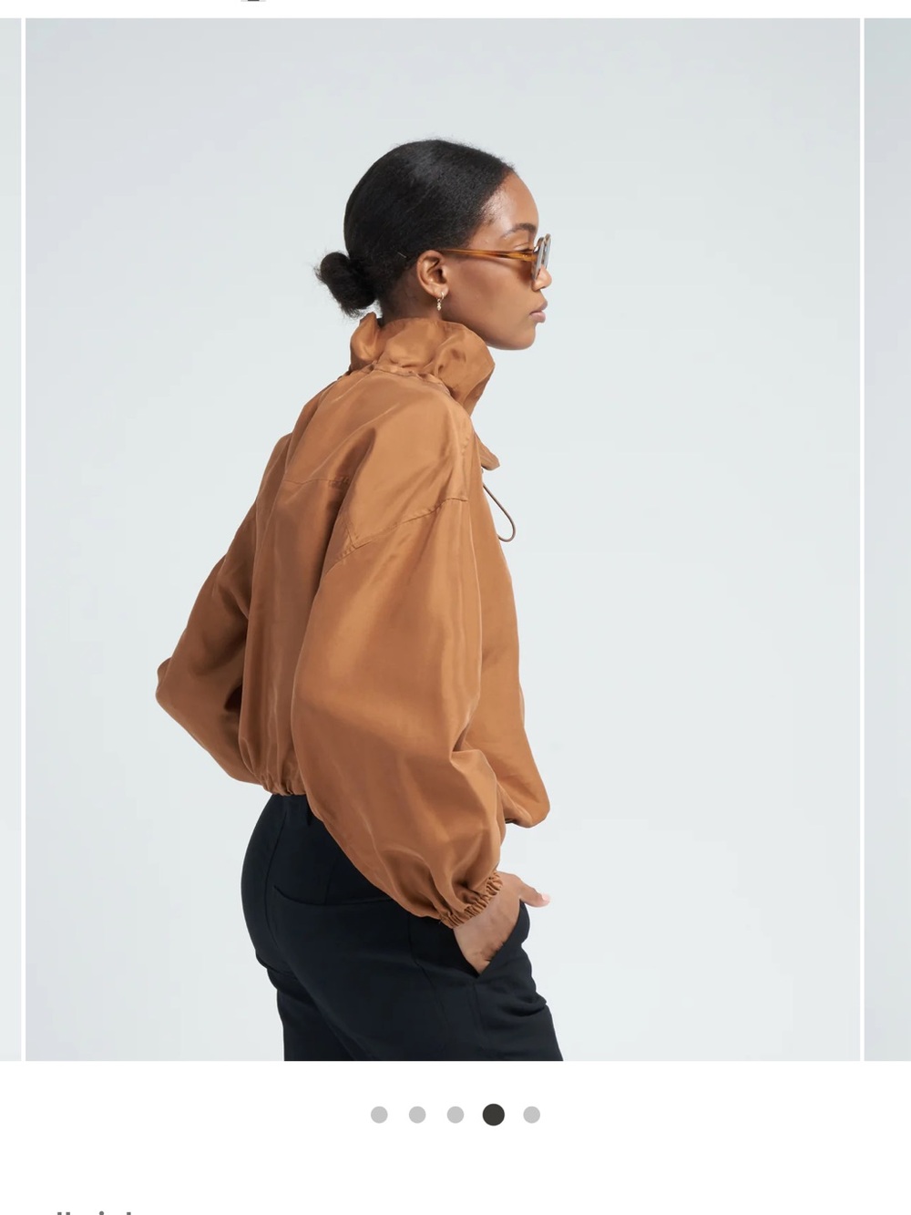 Ulla Johnson Kamara Blouse in Chestnut - Picture 4 of 9
